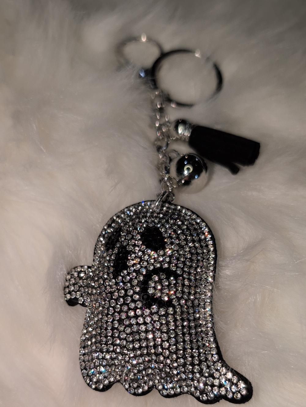 Crystal Halloween Ghost Keychain Bag Charm